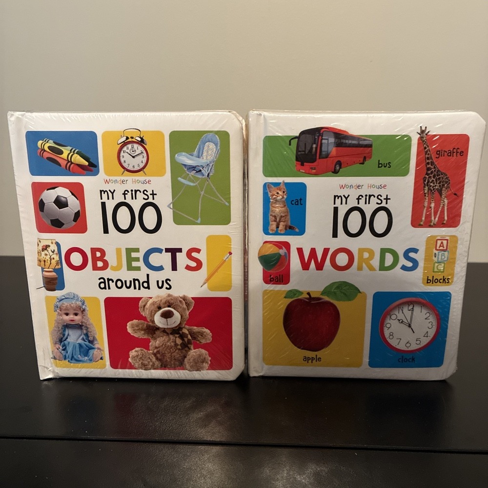Wonder House Books My First 100 Words & Objects 2 Book Set NEW 9789387779525